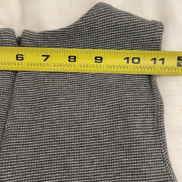 Madewell Grey Cotton Pinstripe Sleeveless Shift Dress Womens Size XS - Picture 6 of 12